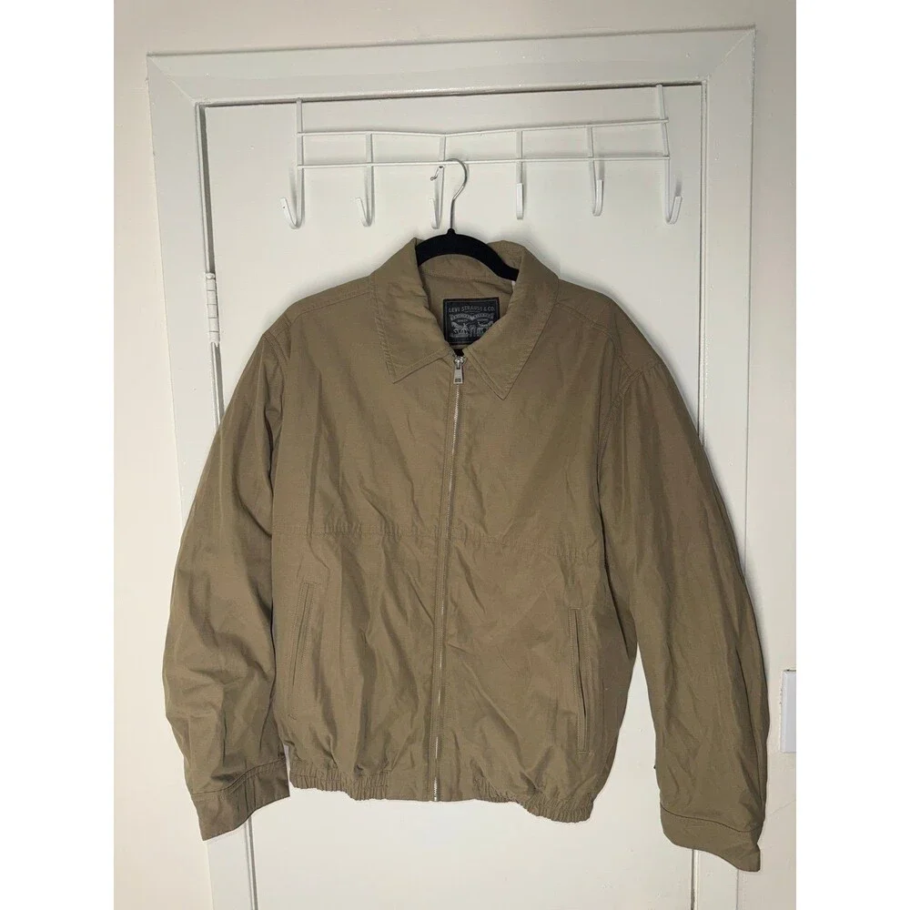vintage Levi Strauss & Co. Harrington jacket  Khaki Plaid Lined size S
